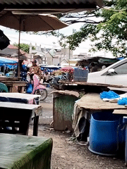 Morning market life unfolds in Lhokseumawe, Indonesia