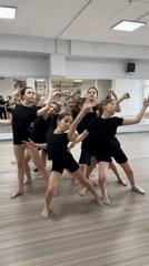 Young dancers practice routine in Votkinsk studio