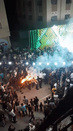 Wedding celebration draws crowds in Khan Yunis evening gathering