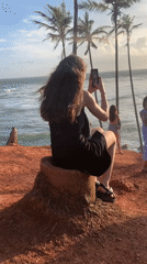 Tourists gather for photos at Thalaramba cliffs, Sri Lanka