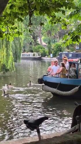 Lazy summer afternoon along London's Little Venice canals and streets