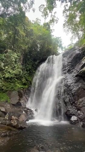 Jungle waterfall in Lankagama, Sri Lanka