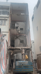 Building demolition underway in Thuận An, Vietnam
