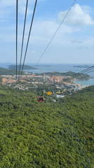Cable car operates on Phú Quốc island, Vietnam