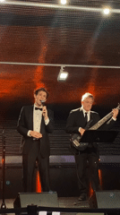 Stage performance and refreshments observed in Buenos Aires evening