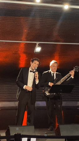 Stage performance and refreshments observed in Buenos Aires evening