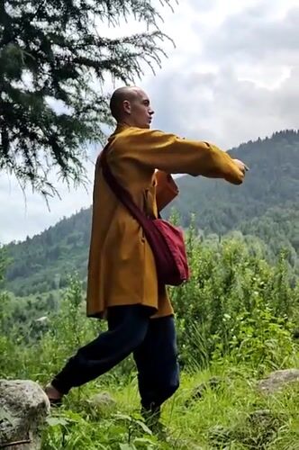 Martial arts practice session in Bahang's mountain forests