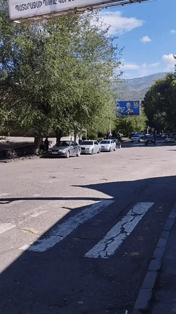 Street scenes documented in Yeghegnadzor, Armenia during midday
