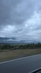 Vehicle captures roadside view in Yahinovo, Bulgaria