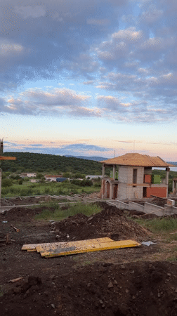 Construction sites documented in Cherni Vrah, Bulgaria evening hours