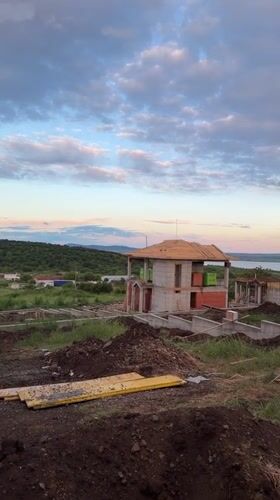 Construction sites documented in Cherni Vrah, Bulgaria evening hours