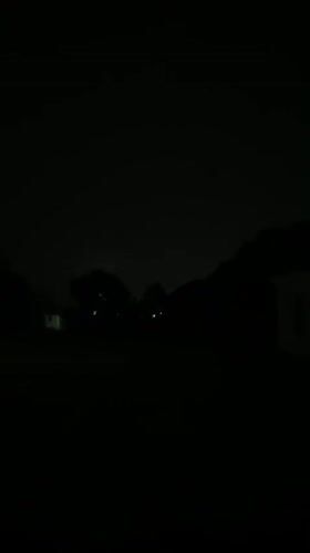 Lightning flash illuminates night sky over Bukuru, Nigeria