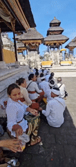 Traditional ceremony observed at Balinese temple in Kuta Selatan