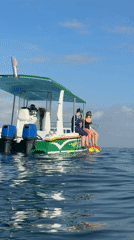 Family snorkeling excursion documented off Nusa Penida coast