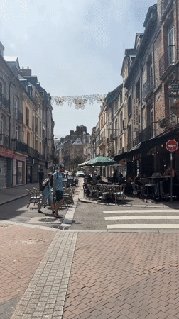 Dieppe streets and church interiors on a summer afternoon