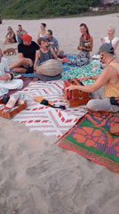Beach musicians perform impromptu session in Arambol, India