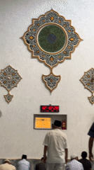 Morning prayers at an ornate mosque in Tashkent