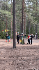 Outdoor recreation event documented in Russian forest near Arfa
