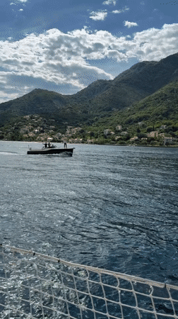 Ferry and boats spotted in Lepetane bay waters