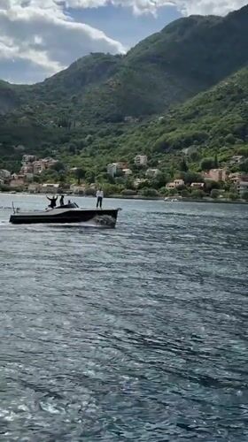Ferry and boats spotted in Lepetane bay waters