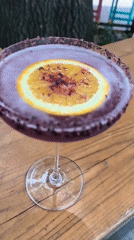 Colorful cocktails with decorated rims photographed in Varna