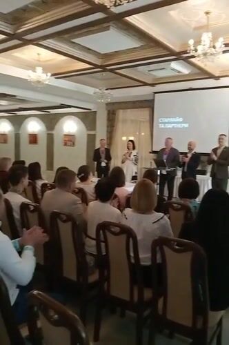 Business conference with traditional elements held in Lviv