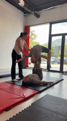 Acroyoga instruction session observed at Montenegro studio