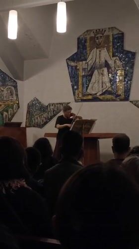 Midnight violin concert performed in La Paz church venue
