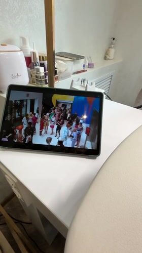 Tablet displays show stage performances in Rusanovo workspace