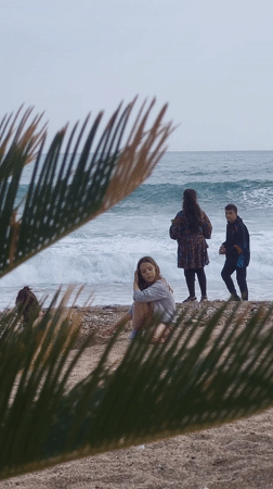 Afternoon beach activities captured in Budva, Montenegro