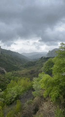 Overcast spring day captured over Tbilisi's green valleys