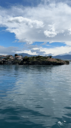 Calm morning seascape recorded in Fethiye, Turkey