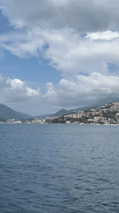 Coastal view of Herceg Novi captured from water