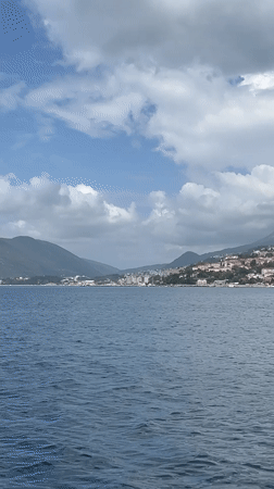 Coastal view of Herceg Novi captured from water