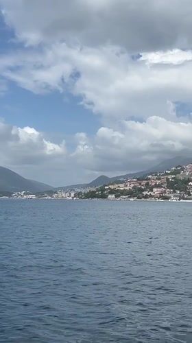 Coastal view of Herceg Novi captured from water