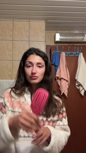 Woman's morning routine captured in Sutomore, Montenegro home