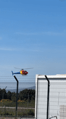Numbered helicopter lands on building rooftop in Vila Real
