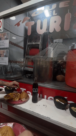 Street food and outdoor dining at a Mexico City mercado