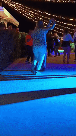 Evening dance gathering draws couples in Roseto degli Abruzzi