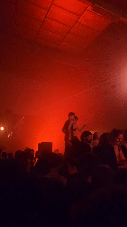 Concert with laser light show draws crowds in Pantin