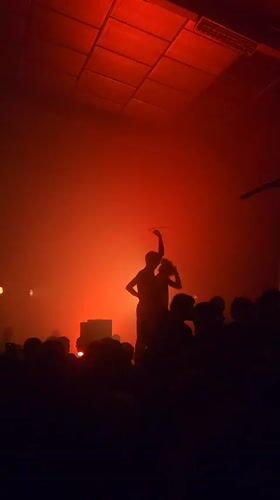 Concert with laser light show draws crowds in Pantin