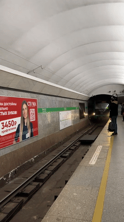 Spring day documented through Saint Petersburg metro and flowers