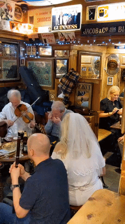 Belfast pubs, live trad music, and city streets on a Sunday
