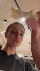 Woman snacking, elevator selfies captured in afternoon observations