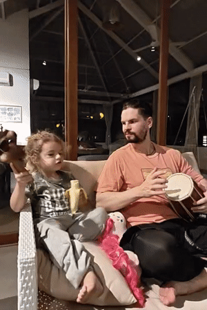 Family enjoys afternoon recreation at Kalote Mokashi facility