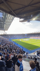 Soccer match draws packed crowd at Strasbourg stadium