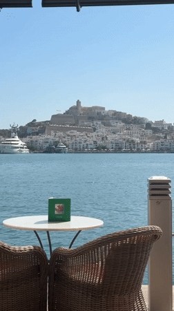 Ibiza Town's marina strip on a sunny August afternoon