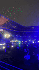 Nighttime concert draws crowds in Mexico City venue