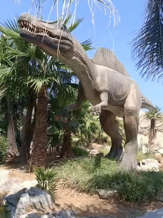 Dinosaur park in Carini mixing prehistoric models and wildlife exhibits