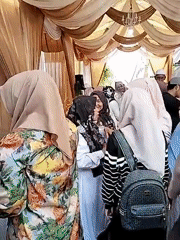 Wedding celebration draws guests in Lhokseumawe, Indonesia